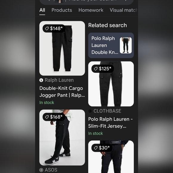 Polo Ralph Lauren Double-Knit Cargo Jogger Pant Size XXL Black - Picture 11 of 11